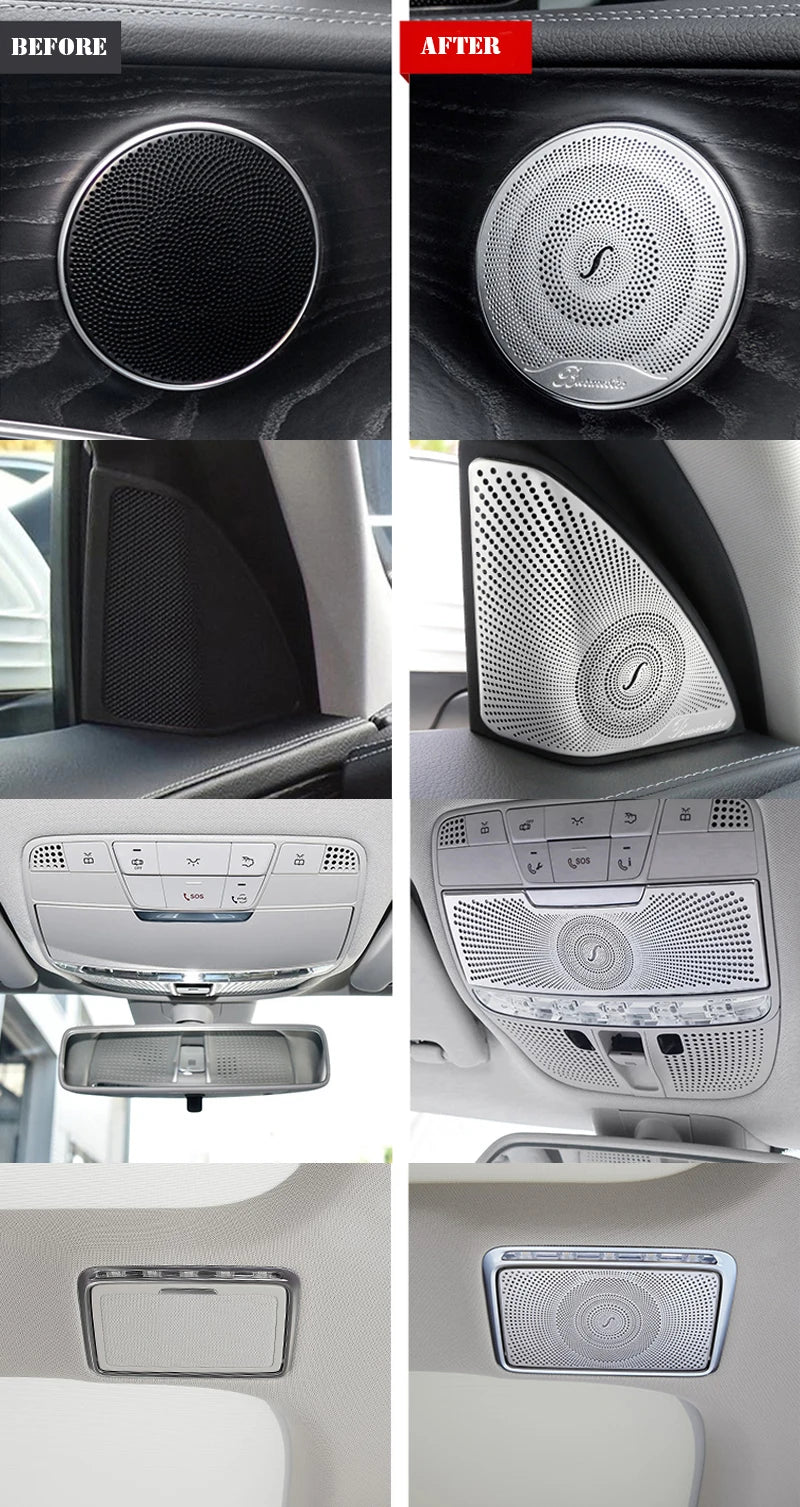 Stainless Steel Door Speaker Trim – Interior Upgrade for Mercedes Benz
