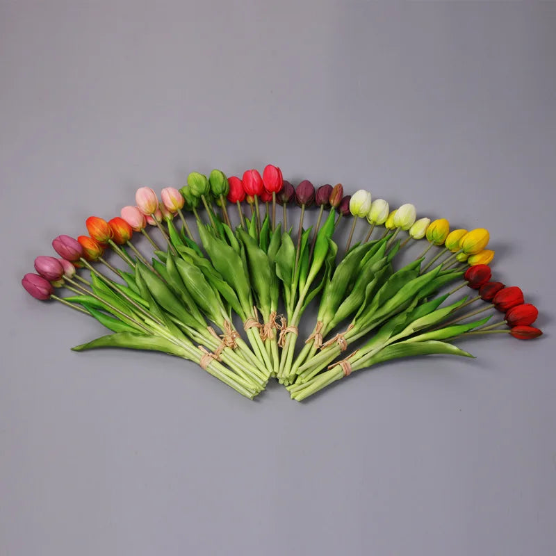 Artificial Tulip Bouquet – Real Touch Floral Decor for Wedding Home