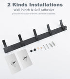 Self-Adhesive Wall Hooks – Heavy Duty Hangers for Bathroom Kitchen Storage