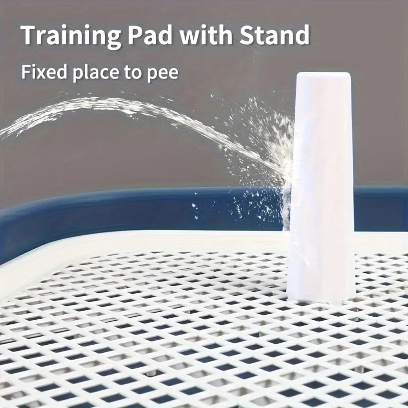 Plastic Dog Potty Tray – Removable Mesh Grid for Indoor House Training