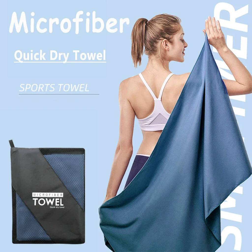 Quick-Drying Microfiber Sports Towel – Compact Travel Gear for Gym and Camping