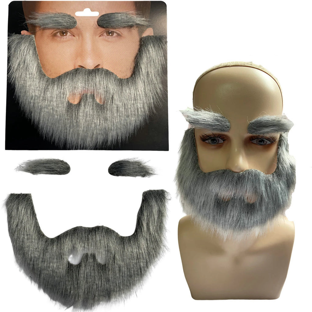 Handmade Mustache and Beard Set – Realistic Costume Props for Halloween Cosplay