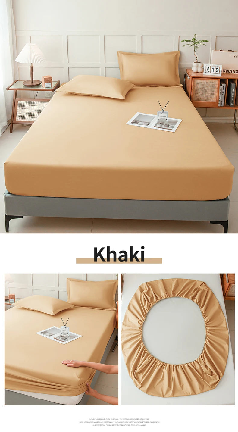 Waterproof Fitted Mattress Protector – Elastic Bed Cover for Home Bedding