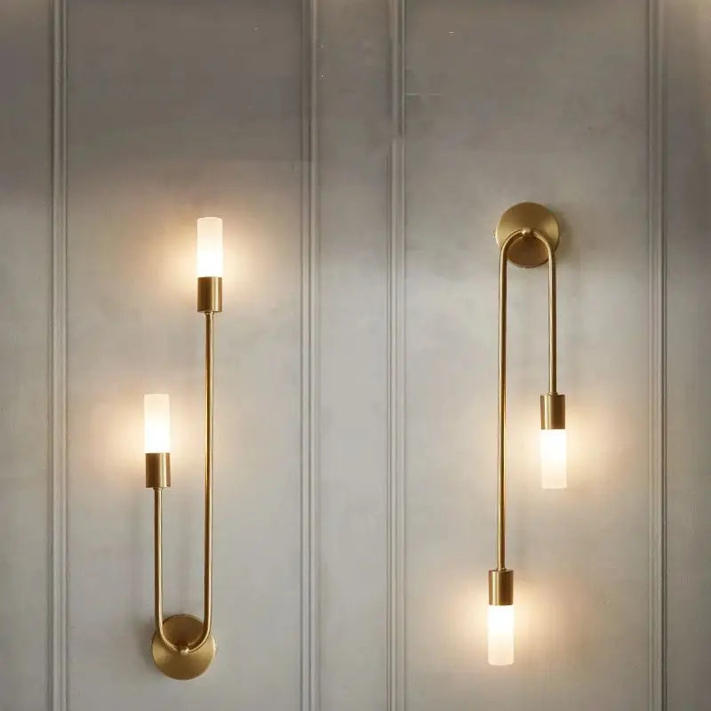 Modern LED Wall Lamp – Minimalist Black and Gold Lighting for Home Decor