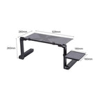Aluminum Laptop Cooling Stand – Foldable Notebook Tray for Bed Office Desk