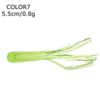Soft Silicone Tube Worm Lure – 5cm Micro Bait for Bass Perch and Trout Fishing
