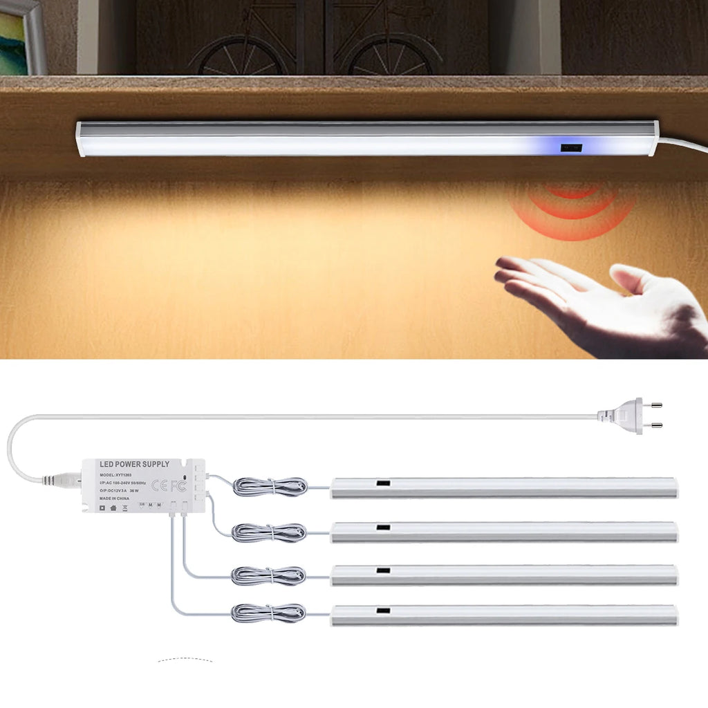 Motion Sensor LED Light Bar – Hand Sweep Cabinet Lamp for Kitchen and Wardrobe