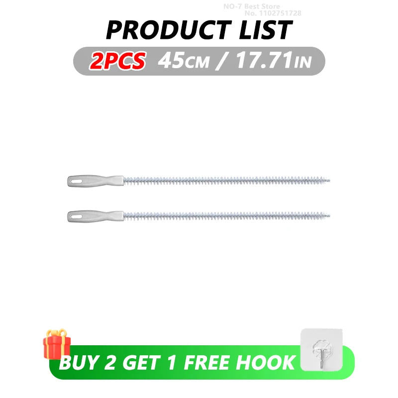 Flexible Pipe Dredging Brush – Long Reach Sewer Cleaner for Sink Clogs
