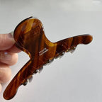 Arc Shaped Hair Clip – Vintage Brown Mint Accessory for Elegant Hairstyles