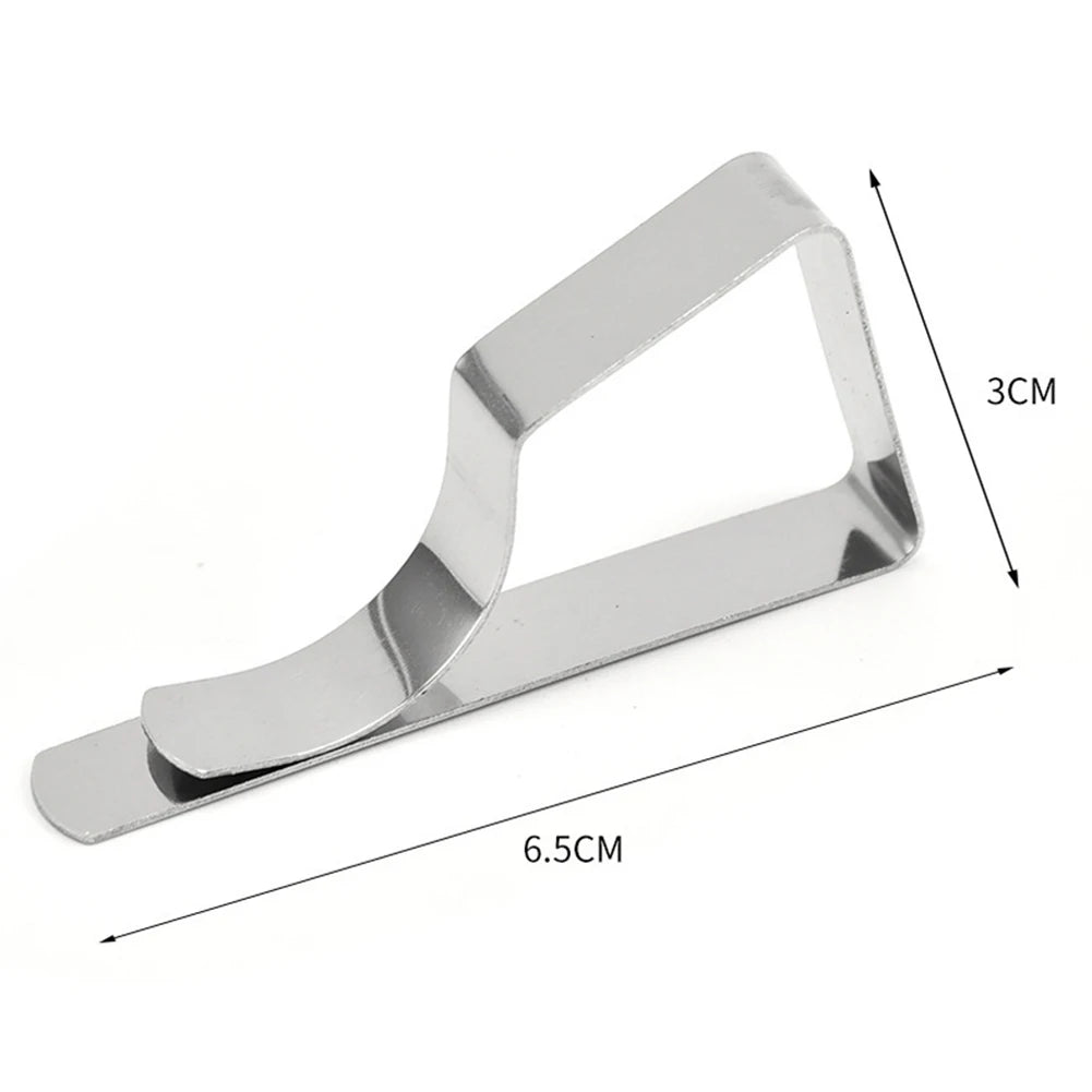 Triangle Tablecloth Clips – Stainless Steel Holders for Party and Picnic