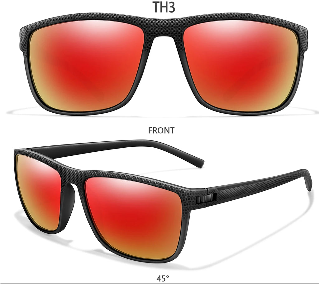 Polarized Cycling Sunglasses – UV400 Square Eyewear for Outdoor Sports