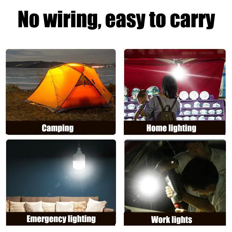 Portable LED Camping Lantern – Rechargeable Motion Sensor Light for Outdoor Emergencies