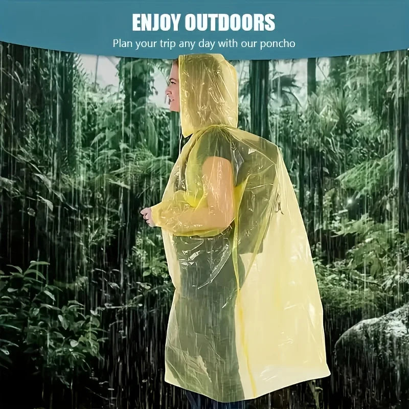 Portable Emergency Rain Ponchos – Compact Waterproof Gear for Hiking Camping