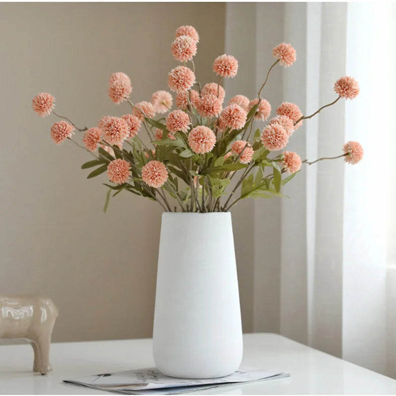 Silk Dandelion Flower Bouquet – Artificial Floral Decor for Wedding Home