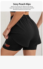 High Rise Yoga Shorts – Two-in-One Athletic Apparel for Gym Running