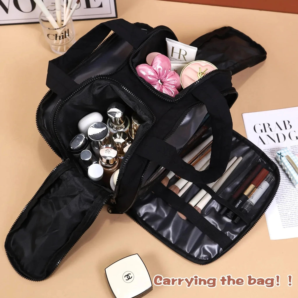 Portable Travel Makeup Bag – Large Capacity Organizer for Cosmetic Storage
