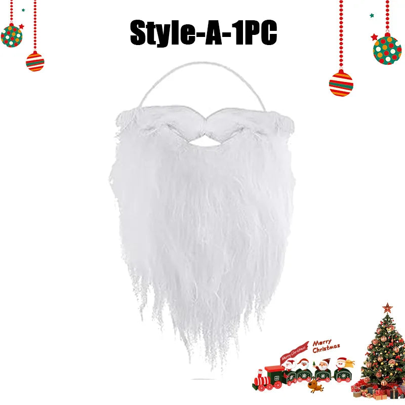 White Santa Claus Beard – Simulated Costume Prop for Christmas Cosplay