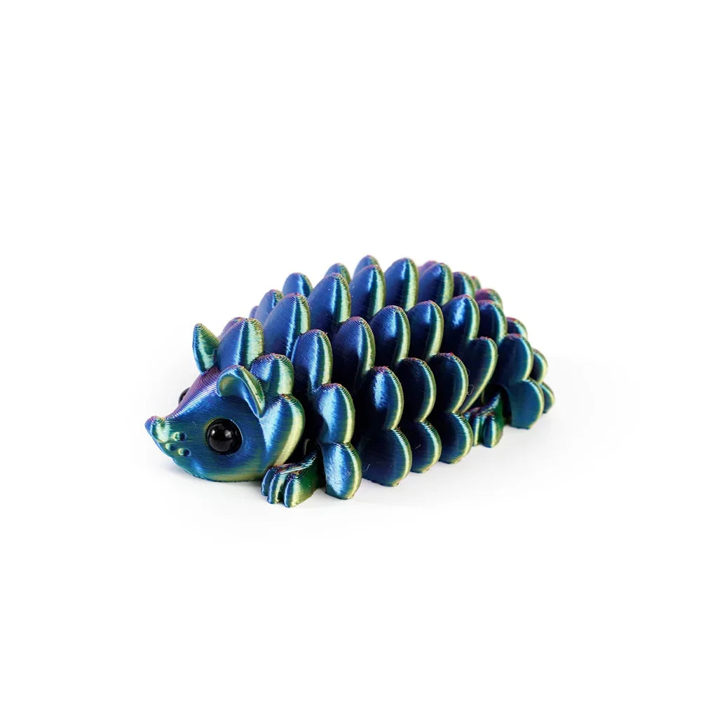 Articulated 3D Printed Hedgehog Figurine – Flexible Desk Decor for Home Office