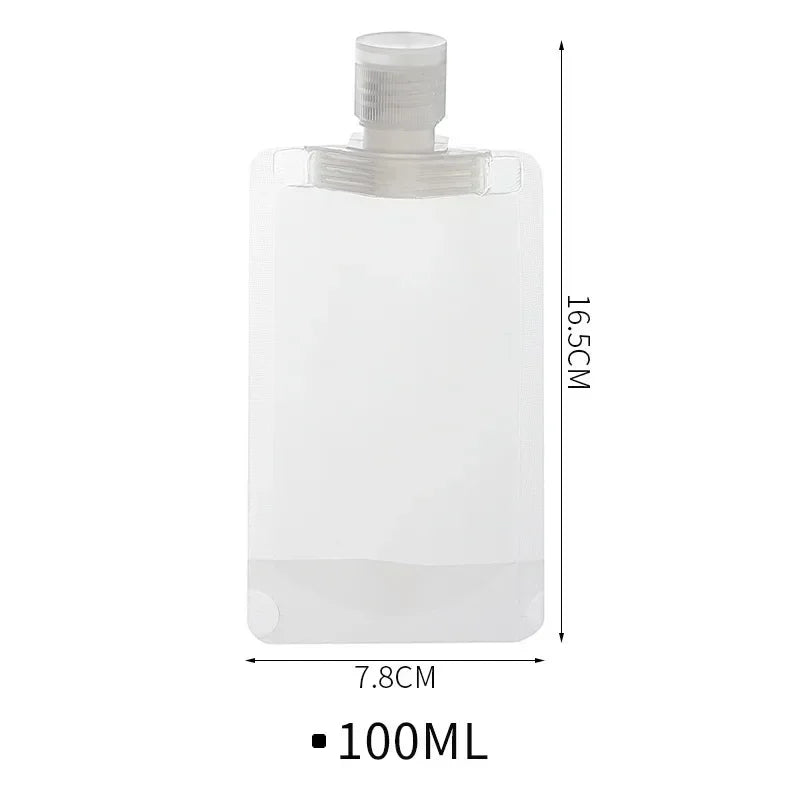 Refillable Travel Squeeze Pouches – Leakproof Toiletry Bags for Liquid Storage