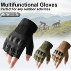 Tactical Fingerless Gloves – Hard Shell Knuckle Protection for Outdoor Sports