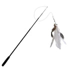 Telescopic Carbon Fiber Cat Wand – 1.8m Interactive Feather Toy for Pet Play