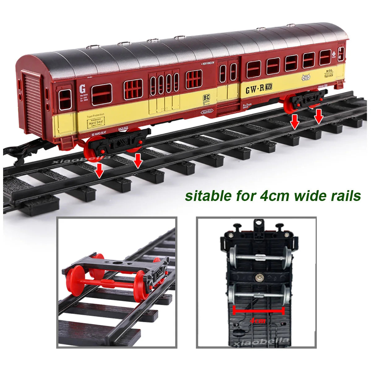 RC Train Cargo Carriage – 4cm Width Model Wagon for DIY Railway Sets