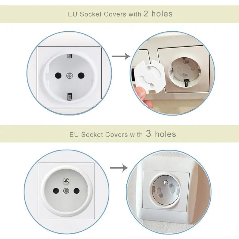 Plastic Electrical Socket Covers – Baby Proofing Outlet Protectors for Child Safety
