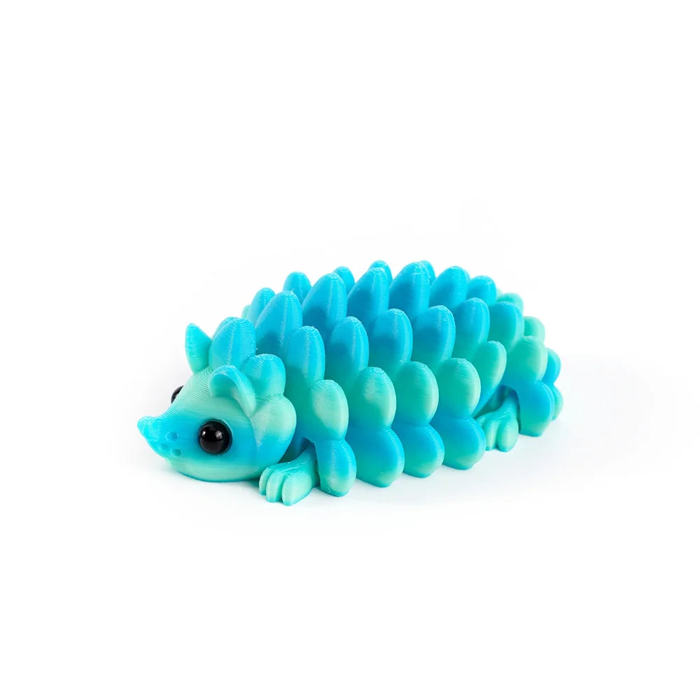 Articulated 3D Printed Hedgehog Figurine – Flexible Desk Decor for Home Office