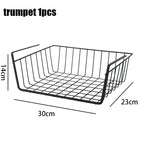 Metal Hanging Storage Basket – Multipurpose Organizer for Kitchen and Desk