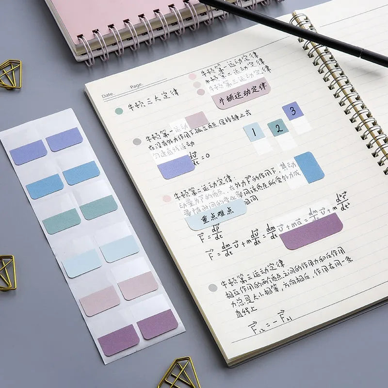 Transparent Sticky Note Index Tabs – Arrow Flags for Planner Page Markers