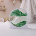 3D Moving Sand Art Frame – Dynamic Liquid Hourglass for Office Home Decor