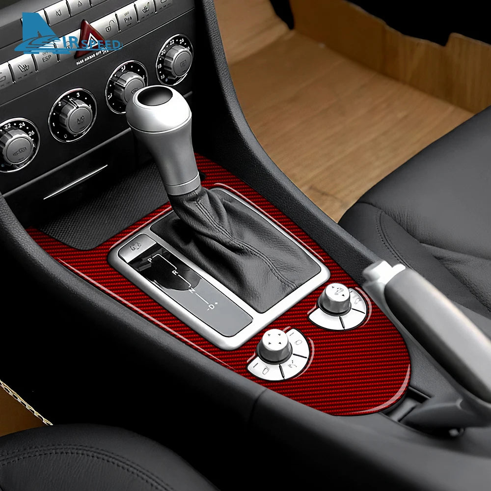 Carbon Fiber Gear Shift Trim – Interior Decal for Mercedes Benz SLK R171