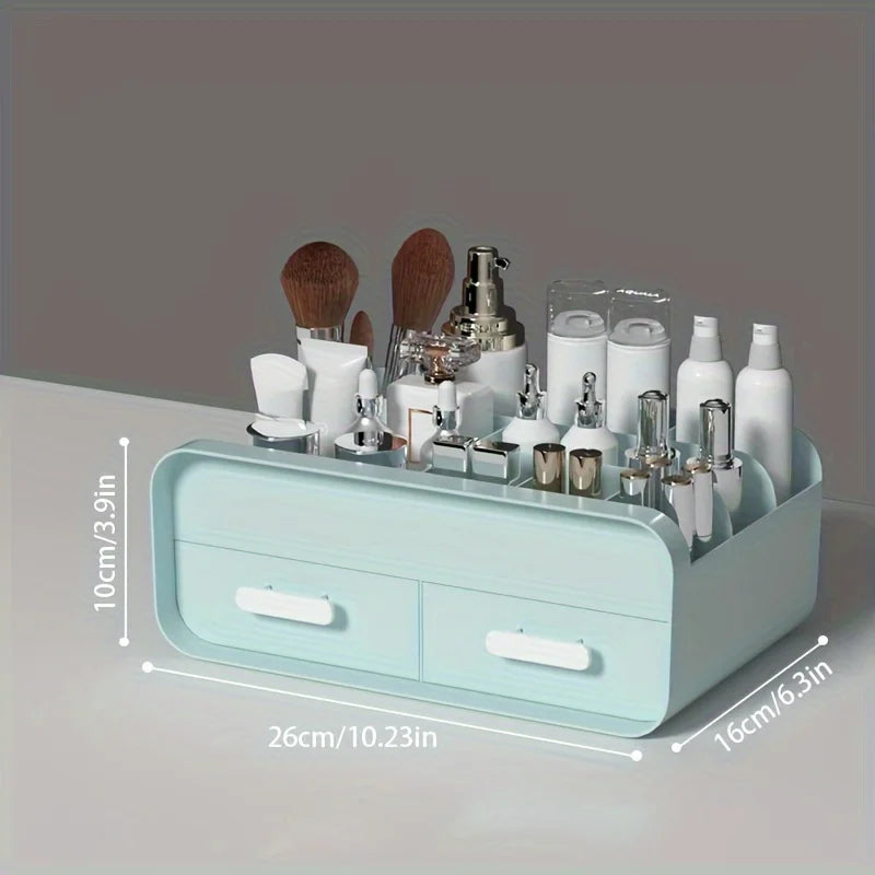 Large Plastic Makeup Organizer – Multi-Drawer Storage for Vanity Desktop