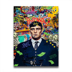 Gangster Graffiti Canvas Print – Urban Street Art for Home Decor