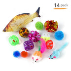 Interactive Cat Play Tunnel – Foldable Mouse and Fish Toy Set for Pets