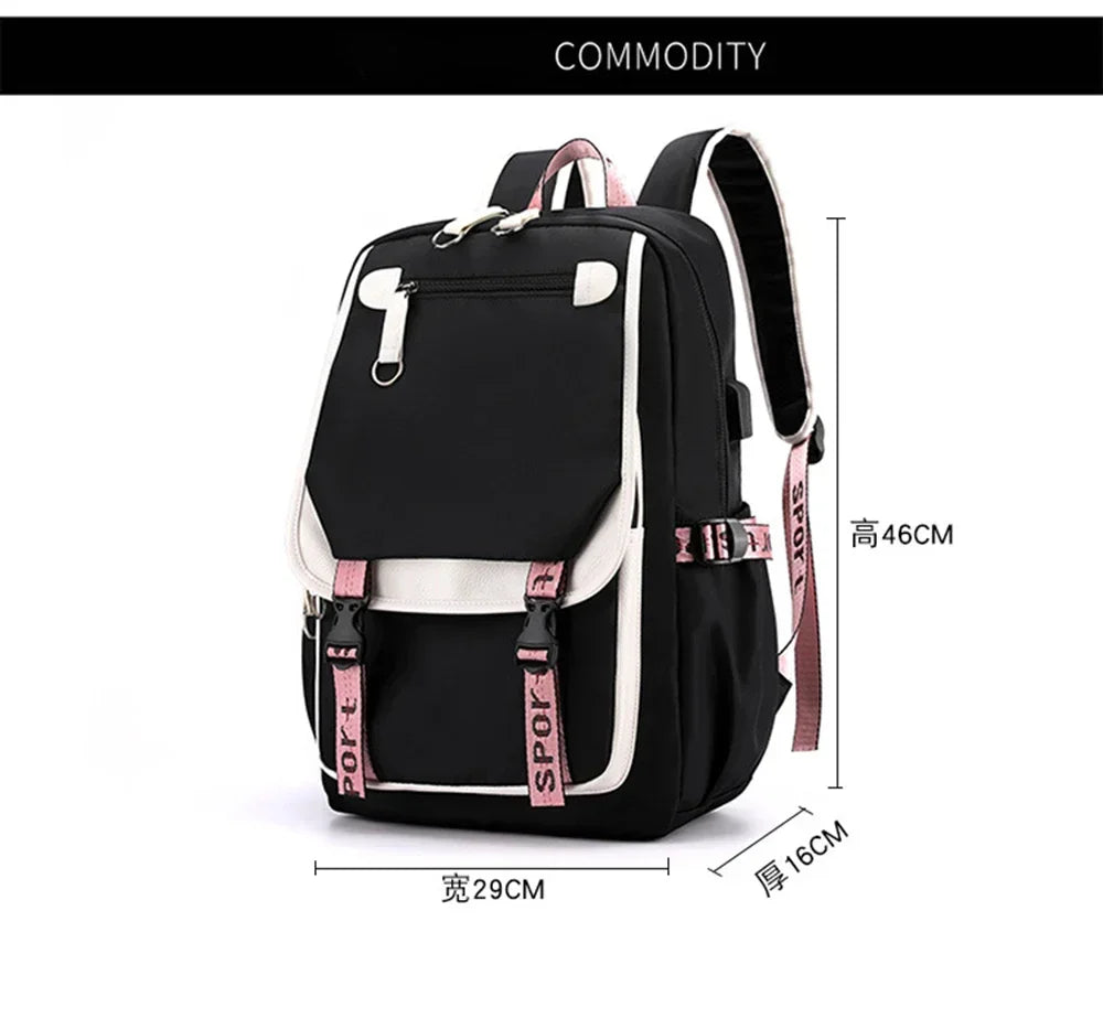 Large Capacity Travel Backpack – Laptop School Bag for Men and Women