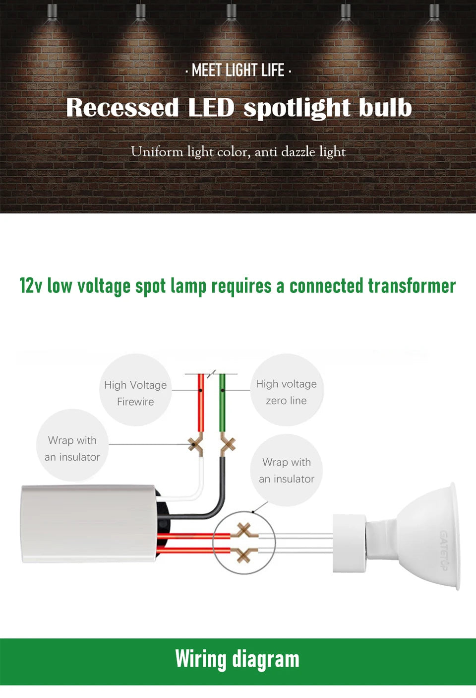 MR16 LED Spotlight Bulbs – Low Voltage GU5.3 Lighting for Home Kitchen