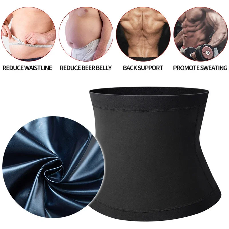 Mens Sauna Waist Trainer – Adjustable Abdomen Shaper for Fitness Slimming