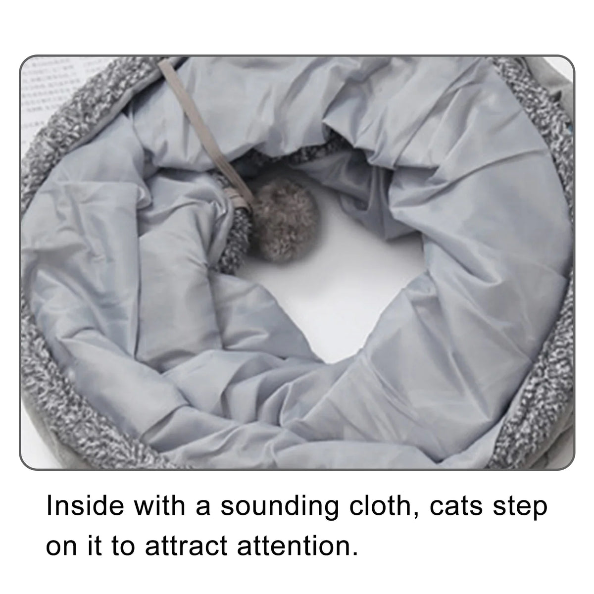 Collapsible Suede Cat Tunnel – Interactive Play Tube for Large Pets