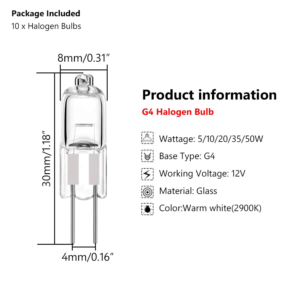 Bi-Pin Halogen Capsule Bulb – 12V Energy Efficient Replacement for Lighting