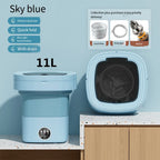 Portable Folding Washing Machine – Ultrasonic Mini Washer for Travel and Home