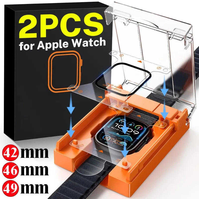 Ceramic Screen Protector – Easy Install Film for Apple Watch Ultra and Series