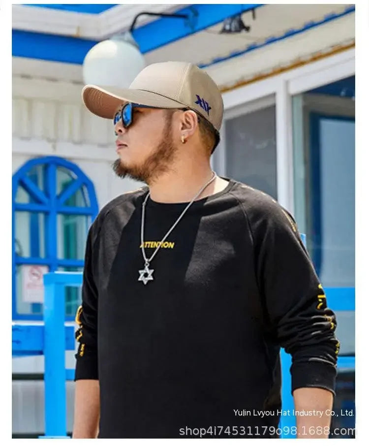 Oversized Cotton Baseball Cap – Adjustable Large Fit for Men and Women