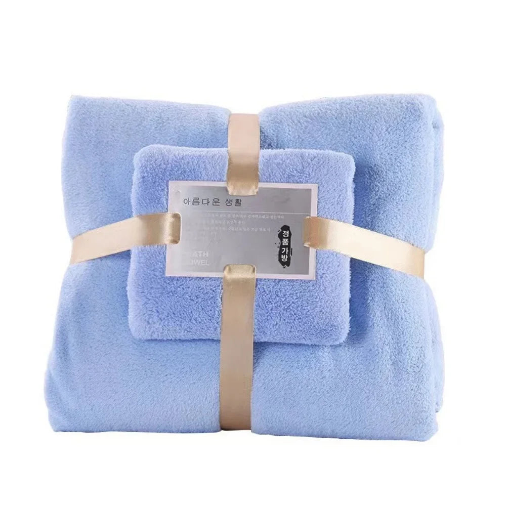 Coral Velvet Bath Towels – Super Soft Absorbent Fabric for Hotel and Spa Use
