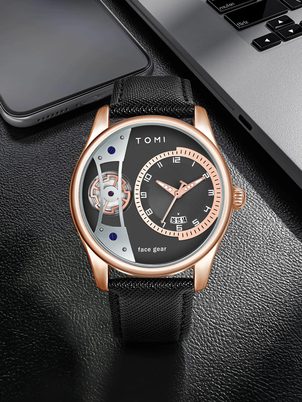 Minimalist Quartz Watch – Luxury Double Strap Set for Business Gift