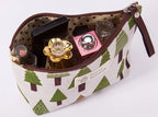 Canvas Small Cosmetic Bag – Portable Makeup Organizer for Travel