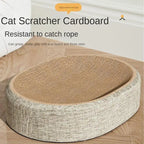 Oval Sisal Cat Scratching Bed – Wear-Resistant Pet Sleeping Mat for Cats