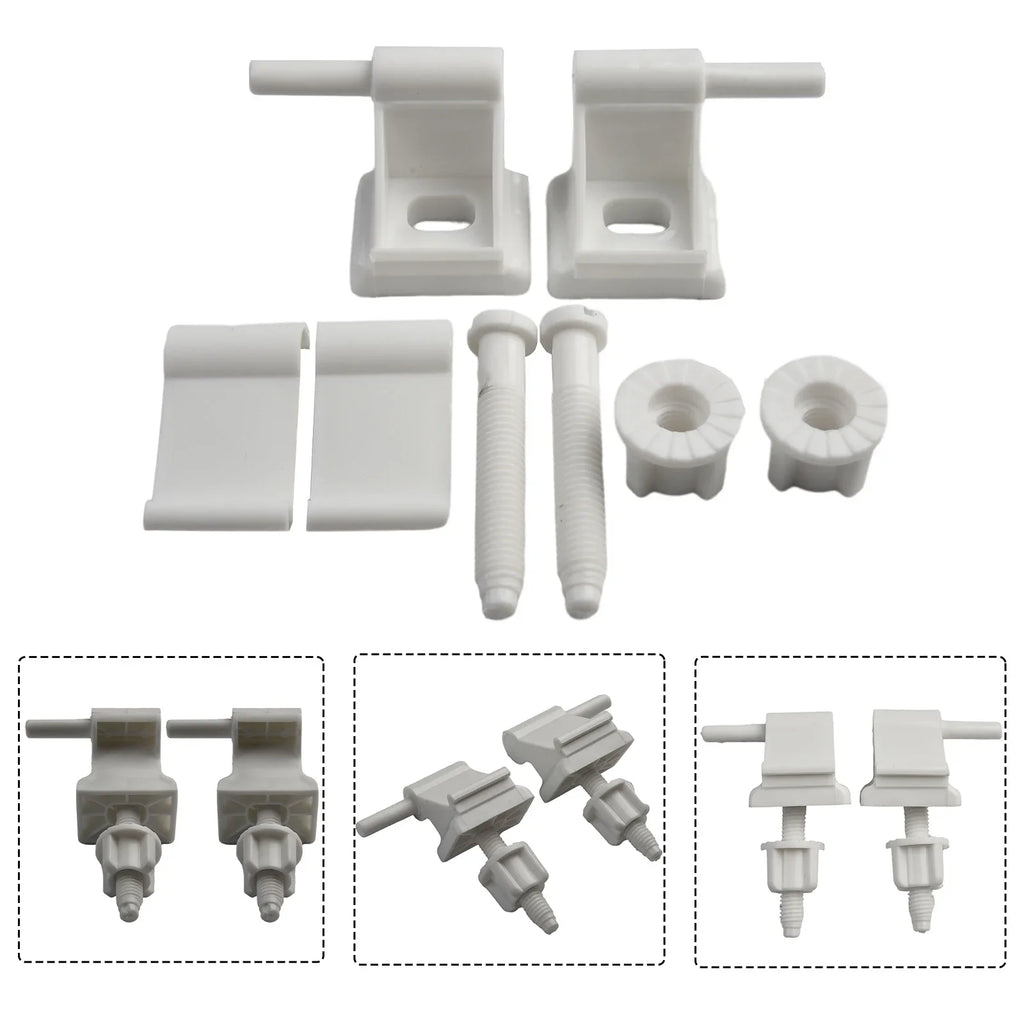 Toilet Seat Hinge Replacement Kit – Universal Fixing Screws for Repairs