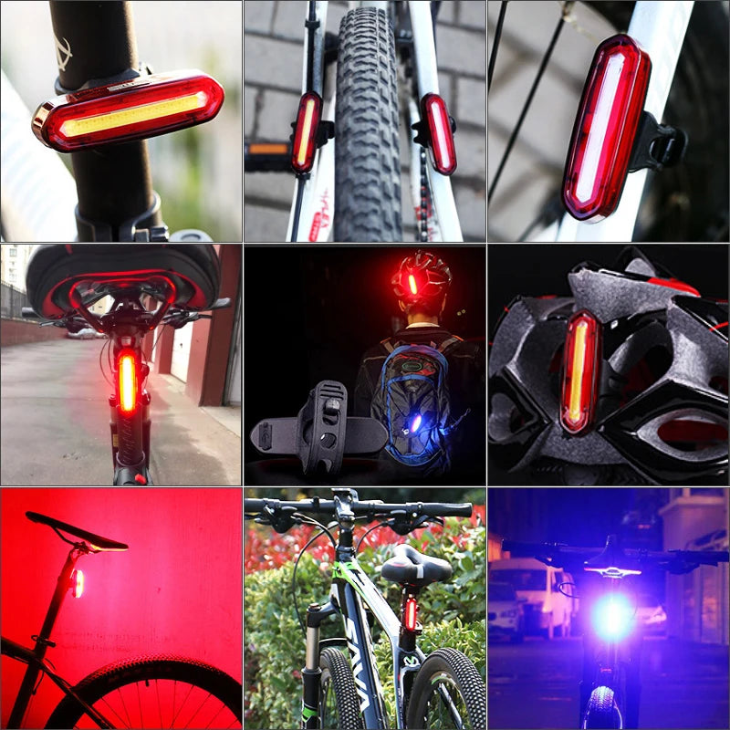 USB Rechargeable LED Bike Tail Light – Waterproof Safety Lamp for Cycling