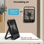 Portable USB Desk Fan – Rechargeable 5-Speed Cooling for Office and Travel